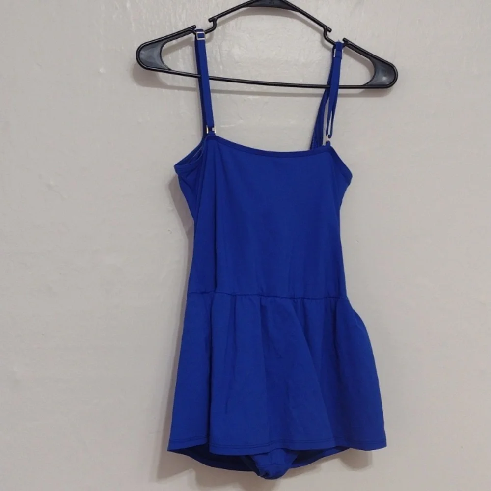 La Blanca Island Goddess Royal Blue Swim Dress Size 14